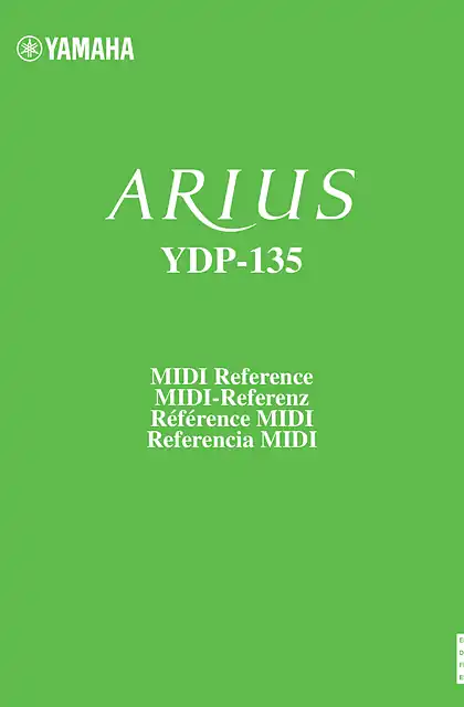 yamaha雅马哈YDP-135 MIDI Reference